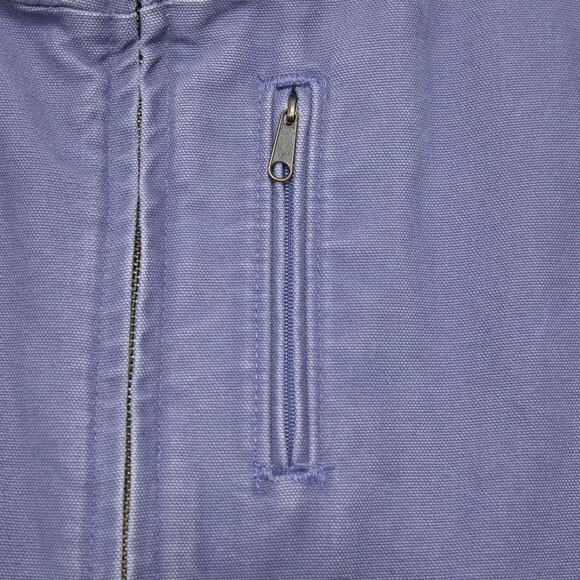 Vintage Carhartt WOMENS WV001 BDK Sherpa Lined Purple Vest Size Small - Picture 6 of 11